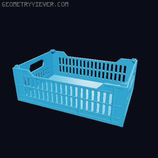 Stackable Crate Plus 3D model thumbnail