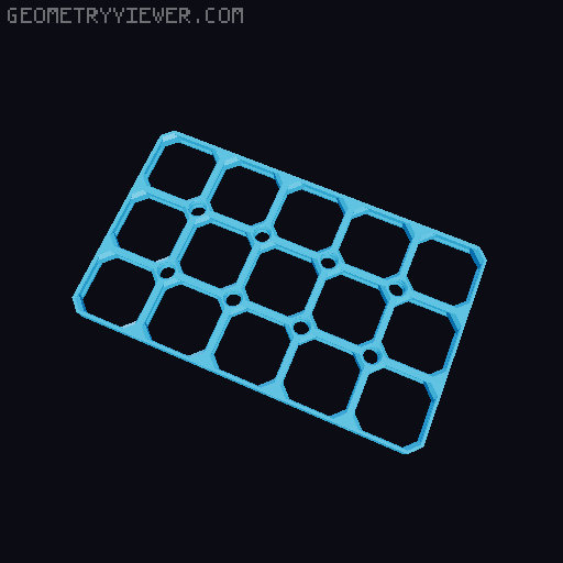 openGrid with Multiboard-compatible screw holes 3D model thumbnail