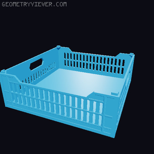 Stackable Crate Plus 3D model thumbnail