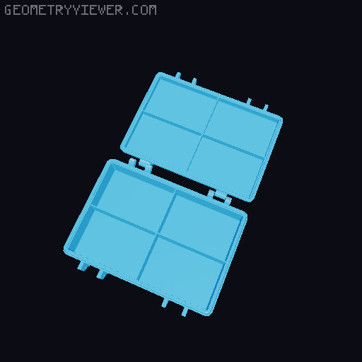 Super Customizable Rugged Box in OpenSCAD 3D model thumbnail