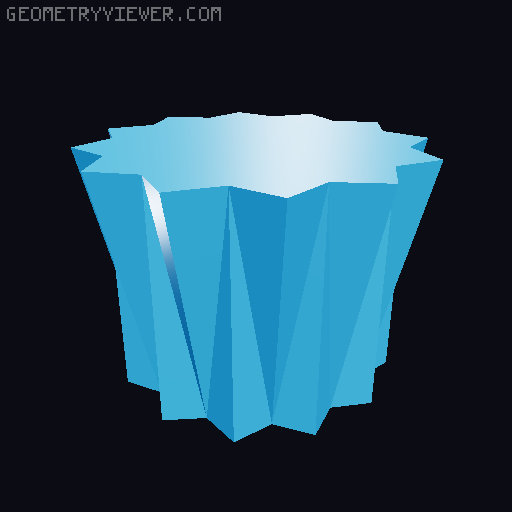 Geometrical Crystal - Pot and planter for House Plants - Vase mode 3D model thumbnail