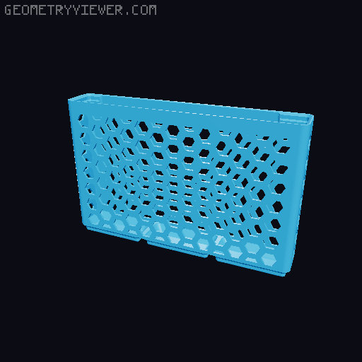 Gridfinity Hex Bins Light (rotated grid) all sizes 3D model thumbnail