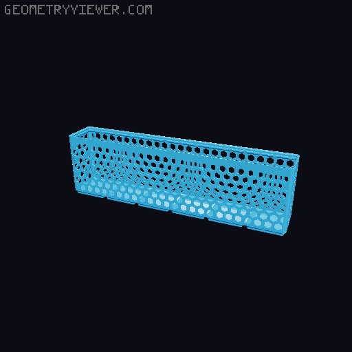 Gridfinity Hex Bins Light all sizes 3D model thumbnail