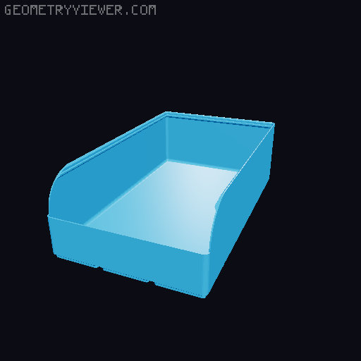 Gridfinity rouded bins collection all sizes 3D model thumbnail