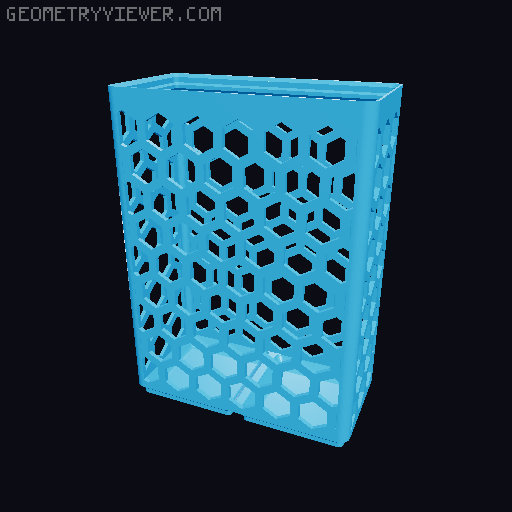 Gridfinity Hex Bins Light all sizes 3D model thumbnail