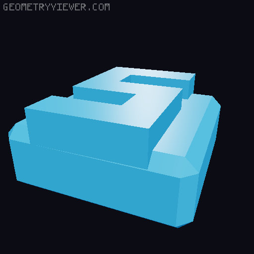 PrintABlok:WritersBloks interlocking letter blocks 3D model thumbnail