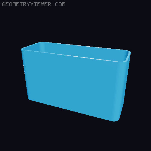 Bin for Ikea skadis - 564 models - hooks need support 3D model thumbnail