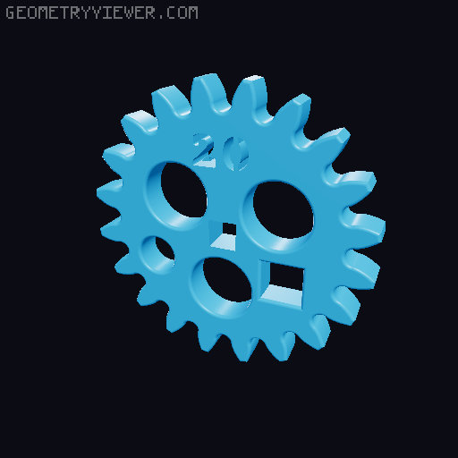 Set d'engregages - gear set 3D model thumbnail