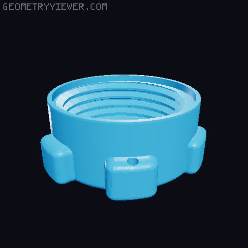 Paramotor gas cap 3D model thumbnail