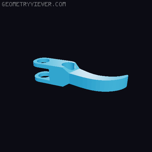 Rubber band pistol 3D model thumbnail