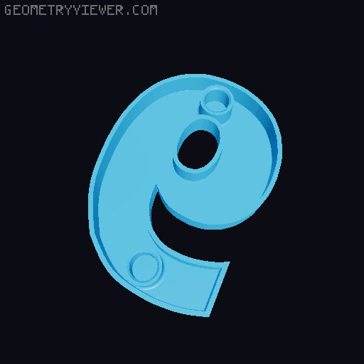 Floating House Numbers – Modular Character Set - Sergoe UI Black 3D model thumbnail