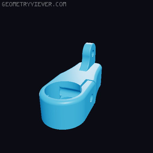 Variable mobile phone holder with clamp 3D model thumbnail