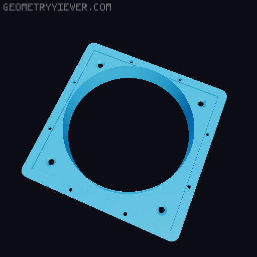 Extractor fan/filter for Ikea Platsa 3D printer cabinet. 3D model thumbnail
