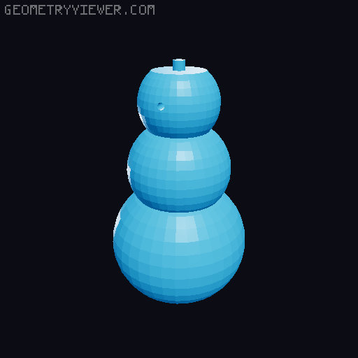 Bobbling Snowman Bobblehead 3D model thumbnail