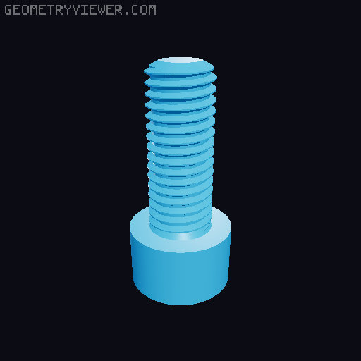 Hundreds of Metric Allen Screws with Cylindrical Head M2 up to M64 3D model thumbnail