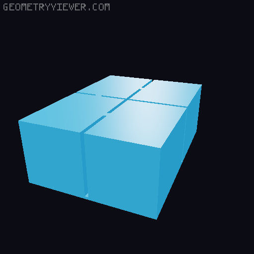 (Parametric) Cuboid Holder (for e.g. 9v batteries) Vase Mode 3D model thumbnail