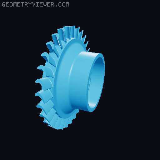 3D Printable Jet Engine 3D model thumbnail