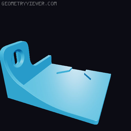 IKEA Skadis Shelf for rolling top storage box 3D model thumbnail