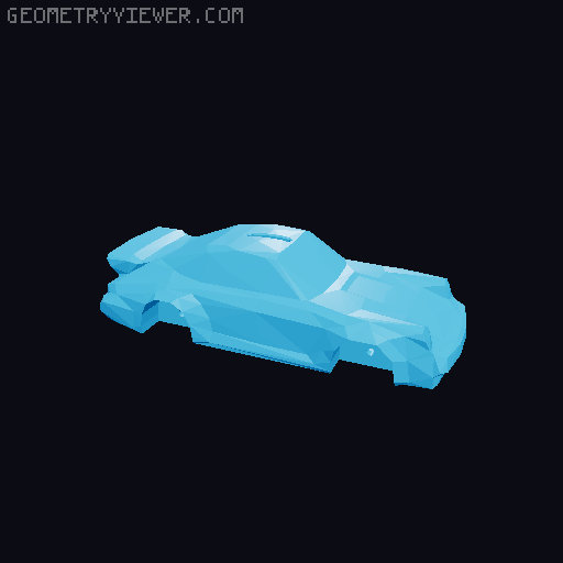 Low Poly Porsche 911 Turbo Piggy Bank 3D model thumbnail