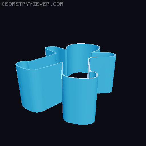 Gingerbread man cookie cutter 3D model thumbnail