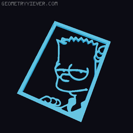 Bart Simpson - Wall Art 3D model thumbnail