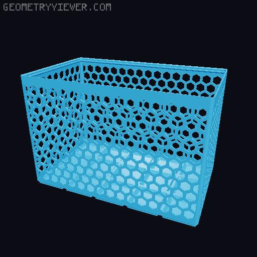 Gridfinity Hex Bins Light all sizes 3D model thumbnail