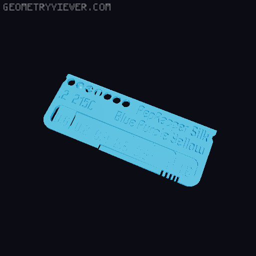 Filament swatch 3D model thumbnail