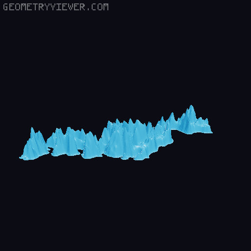 Topographic World Map 3D model thumbnail