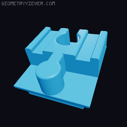 Wooden train (Brio, IKEA...) to Duplo adapters (minimal material design) 3D model thumbnail