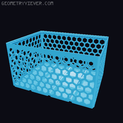 Gridfinity Hex Bins Light all sizes 3D model thumbnail