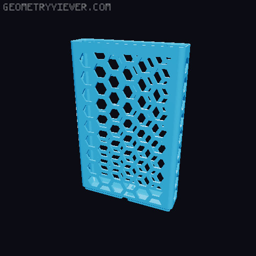 Gridfinity Hex Bins Light (rotated grid) all sizes 3D model thumbnail