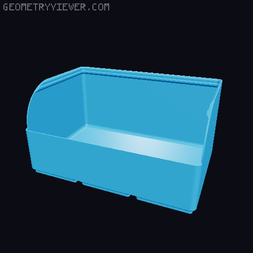 Gridfinity rouded bins collection all sizes 3D model thumbnail