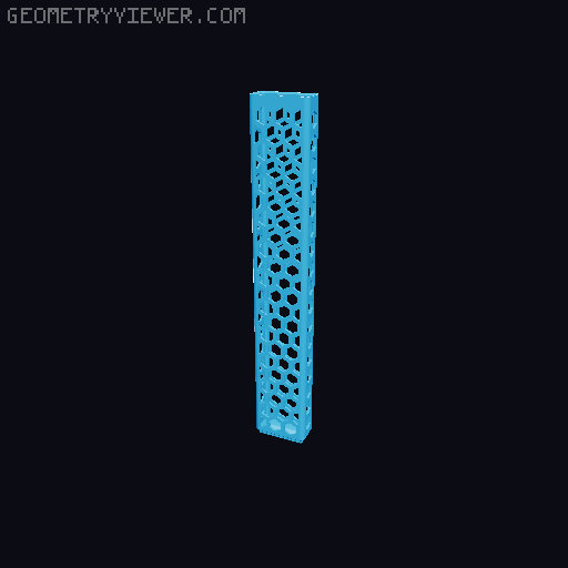 Gridfinity Hex Bins Light all sizes 3D model thumbnail