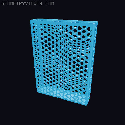 Gridfinity Hex Bins Light (rotated grid) all sizes 3D model thumbnail
