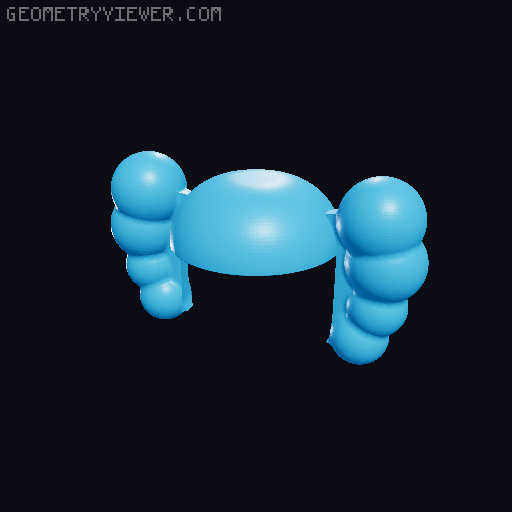 LEGO x KAWS 3D model thumbnail