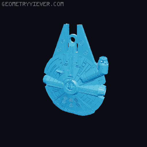 Millennium Falcon Star Wars - Christmas Ornament 3D model thumbnail