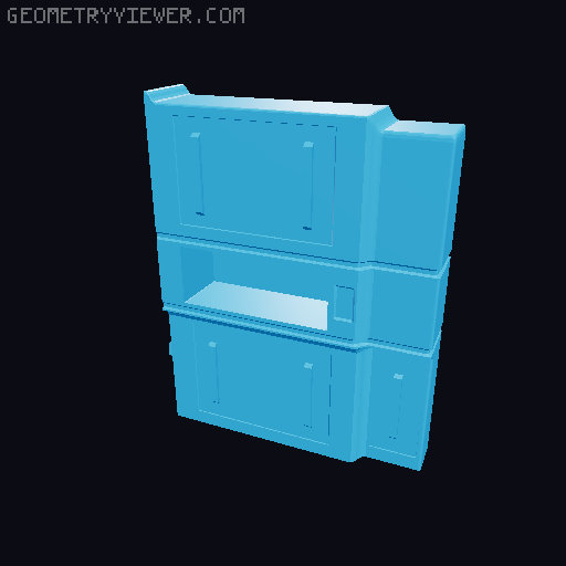 AFA - Galaxy - 4.5" Scale - Ten Forward Bar Counter with Tables and Chairs 3D model thumbnail