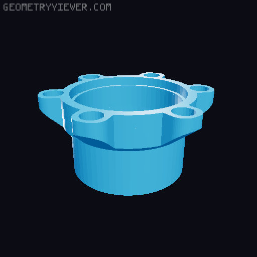 2-1/2" - 63mm / 64mm Magnetic Dust Collection Connectors / Fittings 3D model thumbnail