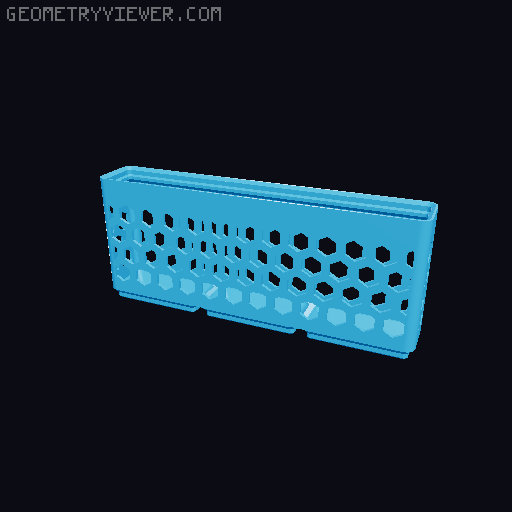 Gridfinity Hex Bins Light all sizes 3D model thumbnail