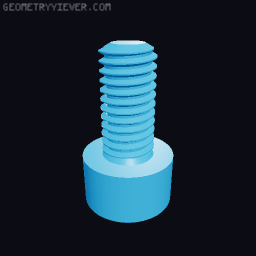 Hundreds of Metric Allen Screws with Cylindrical Head M2 up to M64 3D model thumbnail