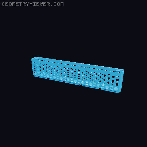 Gridfinity Hex Bins Light (rotated grid) all sizes 3D model thumbnail