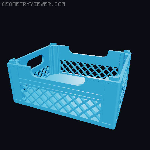 Stackable Crate (large) 3D model thumbnail