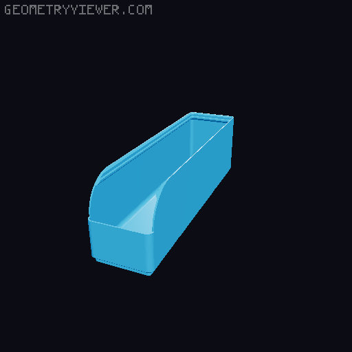 Gridfinity rouded bins collection all sizes 3D model thumbnail