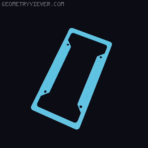 Fazbear Entertainment License Plate Frame 3D model thumbnail