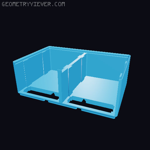 Gridfinity - Dual Stackable Battery Dispenser 3D model thumbnail