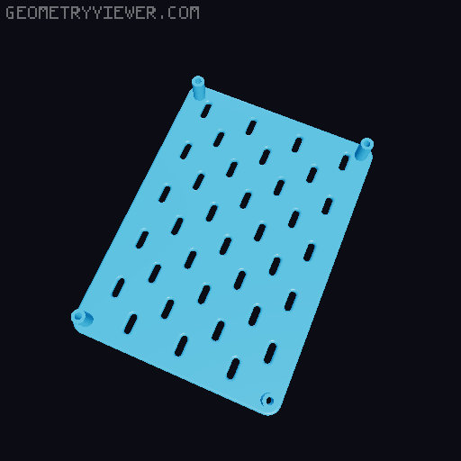 Skadis Pegboard, all sizes 80 to 360mm 3D model thumbnail