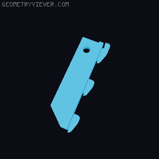 Jig Saw Mount for Wall Control 3D model thumbnail