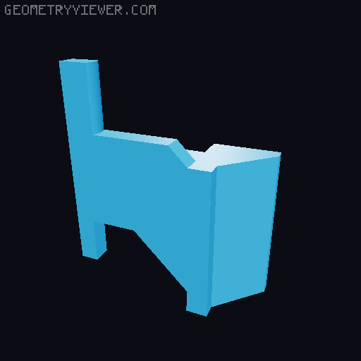 Mini Vault with Lever Tumbler Lock 3D model thumbnail