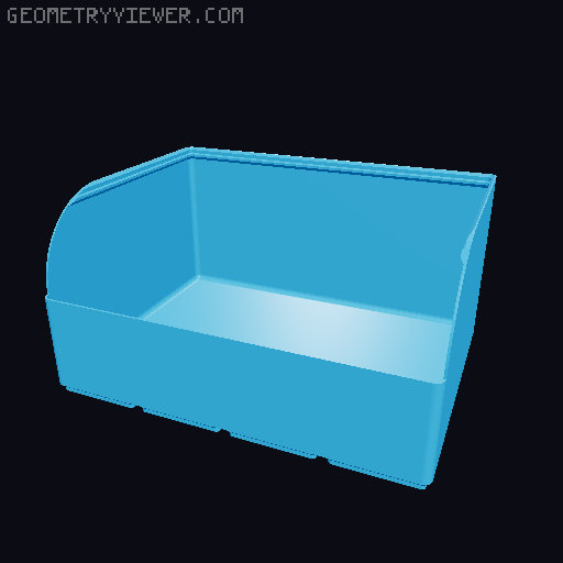 Gridfinity rouded bins collection all sizes 3D model thumbnail