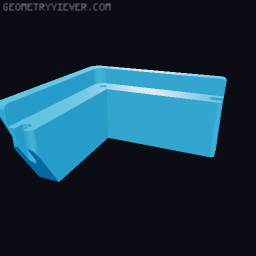 Creality K1 Hinged Lid Riser - Left Side 3D model thumbnail